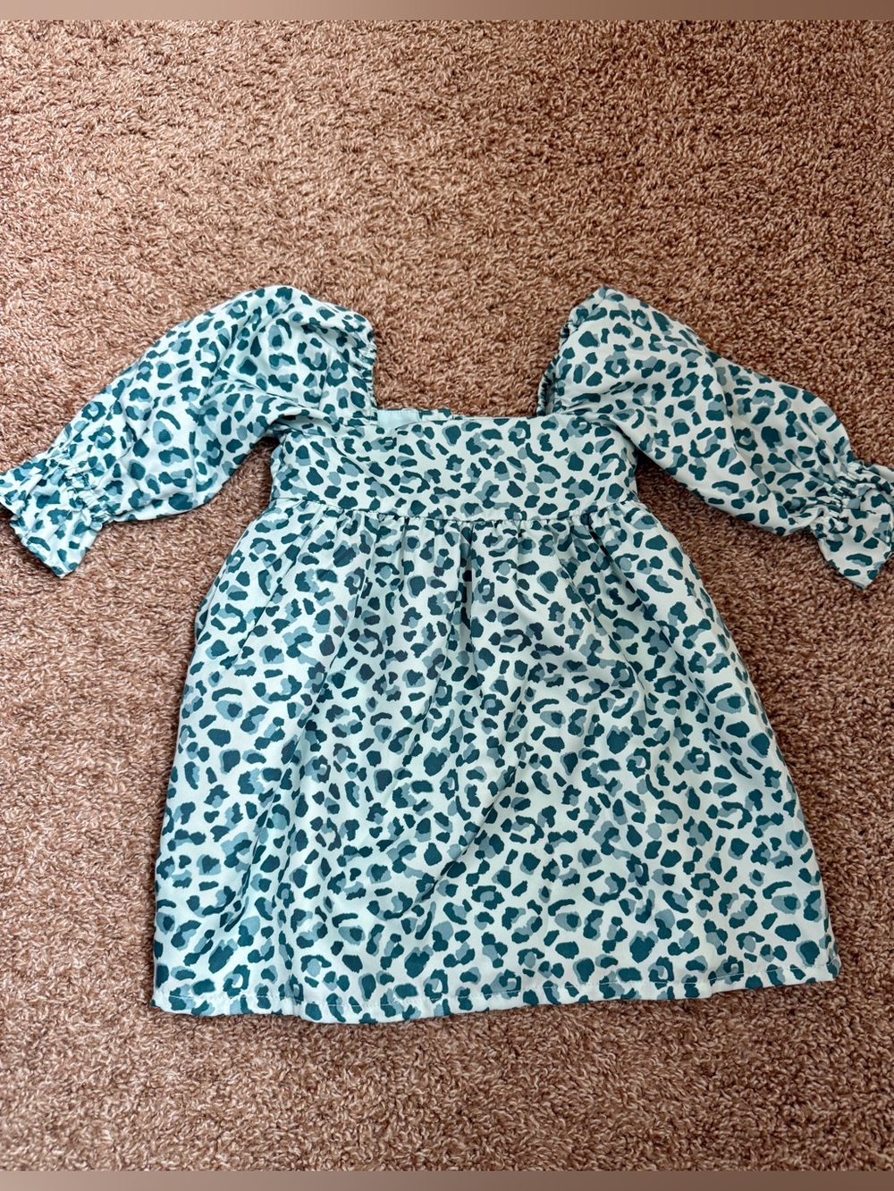 Janie & Jack Mint Leopard Dress